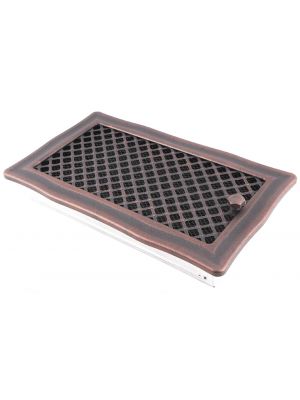 Ventilation grate DECO 16x32cm with venetian blind copper patina
