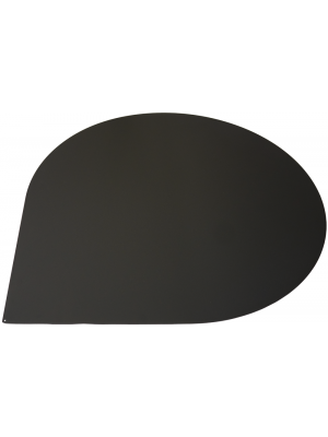 Steel floorplate 100x100cm round corner black matt