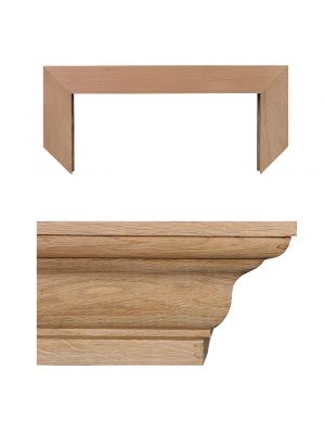 Mill- cut oak beam in corner version