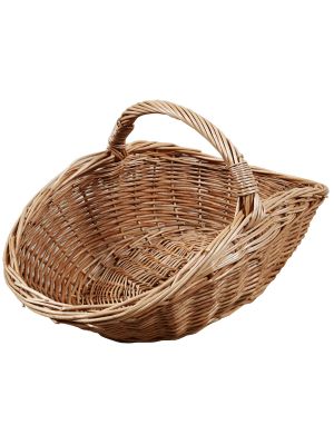 Wood basket wicker ovale bright