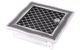 Ventilation grate DECO 16x16cm with venetian blind silver patina
