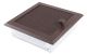 Ventilation grate 16x16cm with venetian blind glittery brown