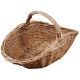Wood basket wicker ovale bright