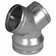 Reducing Y-pipe 160/2x125mm galvanized