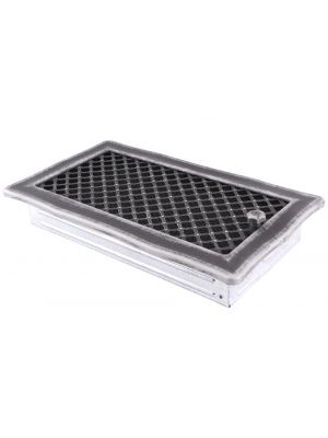 Ventilation grate DECO 16x32cm with venetian blind silver patina