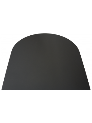 Steel floorplate 100x120cm half-round black matt