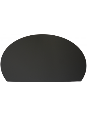 Steel floorplate 120x100cm round black matt