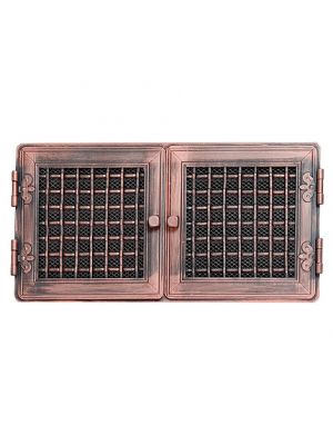 Stylish ventilation grate 21x43cm with venetian blind copper patina